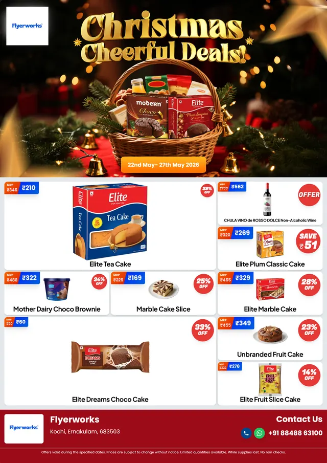 "Christmas, design 4" sale flyer template for Christmas promotions, designed in Flyerworks