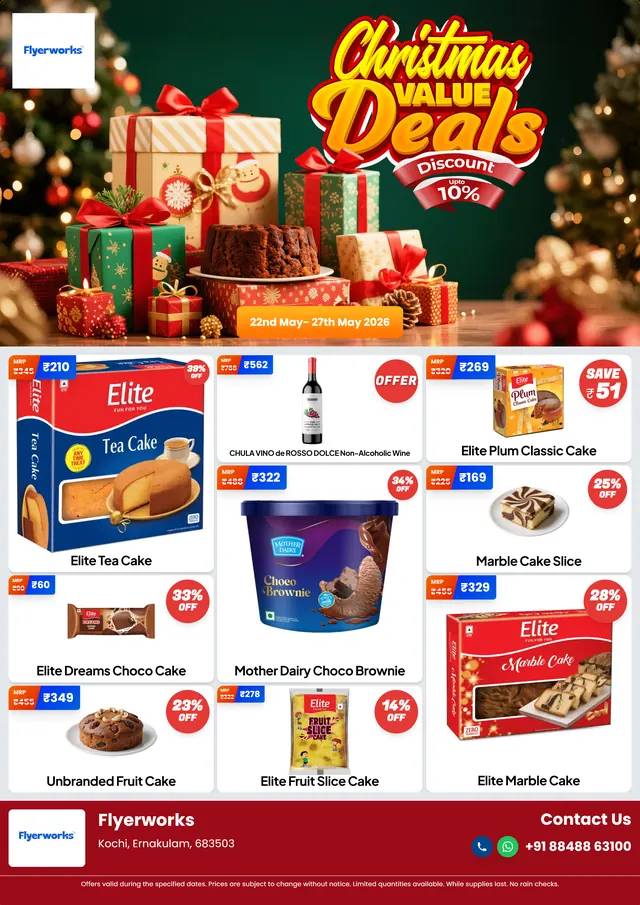 "Christmas, design 5" sale flyer template for Christmas promotions, designed in Flyerworks