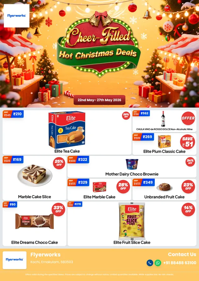 "Christmas, design 6" sale flyer template for Christmas promotions, designed in Flyerworks