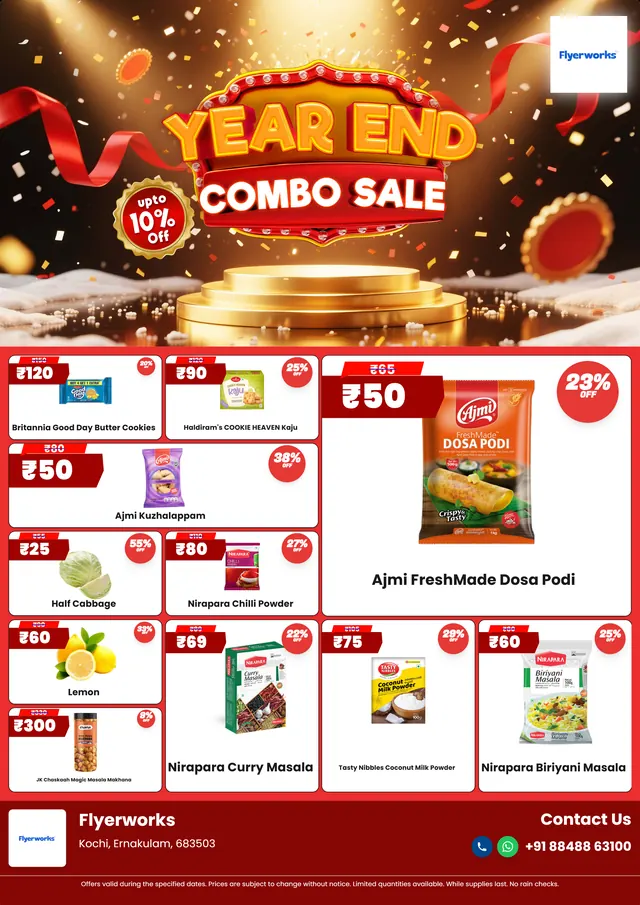 "New Year Super Picks, design 3" sale flyer template for New Year promotions, designed in Flyerworks