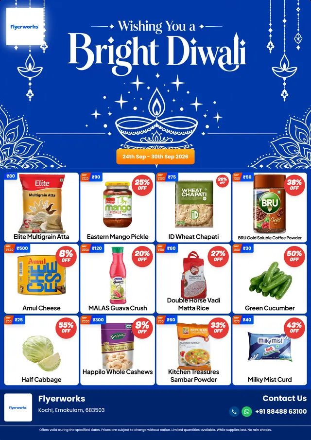 "Complete Combo, design 4" sale flyer template for Diwali promotions, designed in Flyerworks