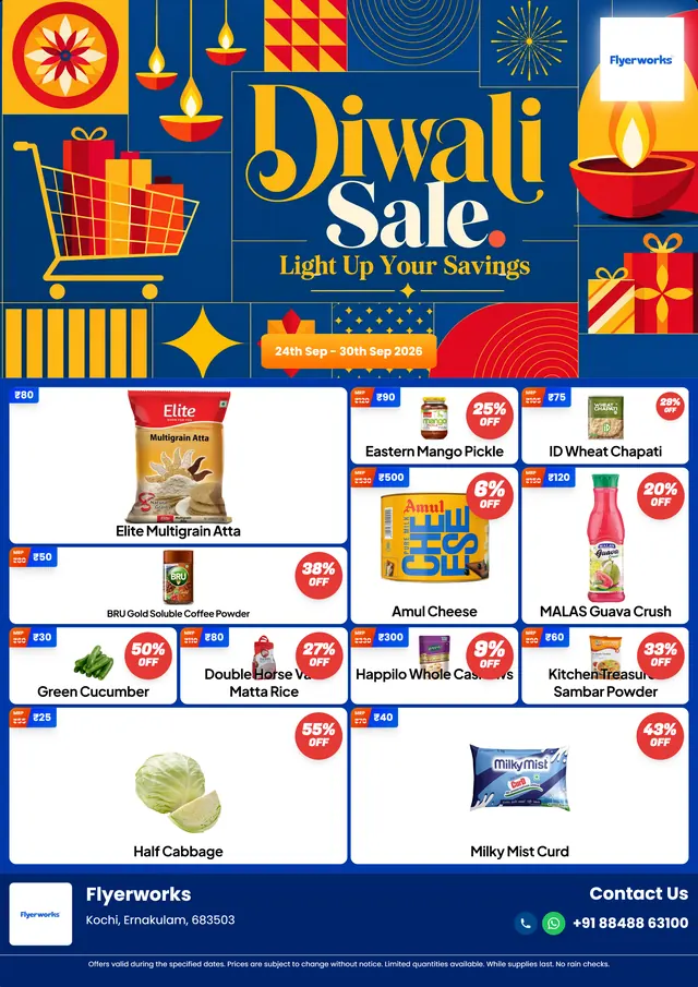 "Complete Combo, design 5" sale flyer template for Diwali promotions, designed in Flyerworks