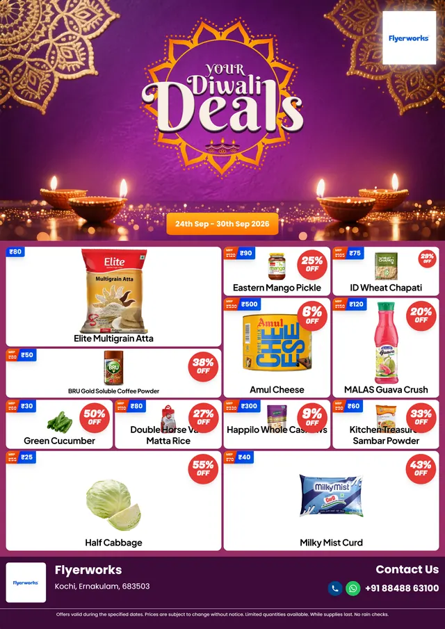 "Complete Combo, design 6" sale flyer template for Diwali promotions, designed in Flyerworks