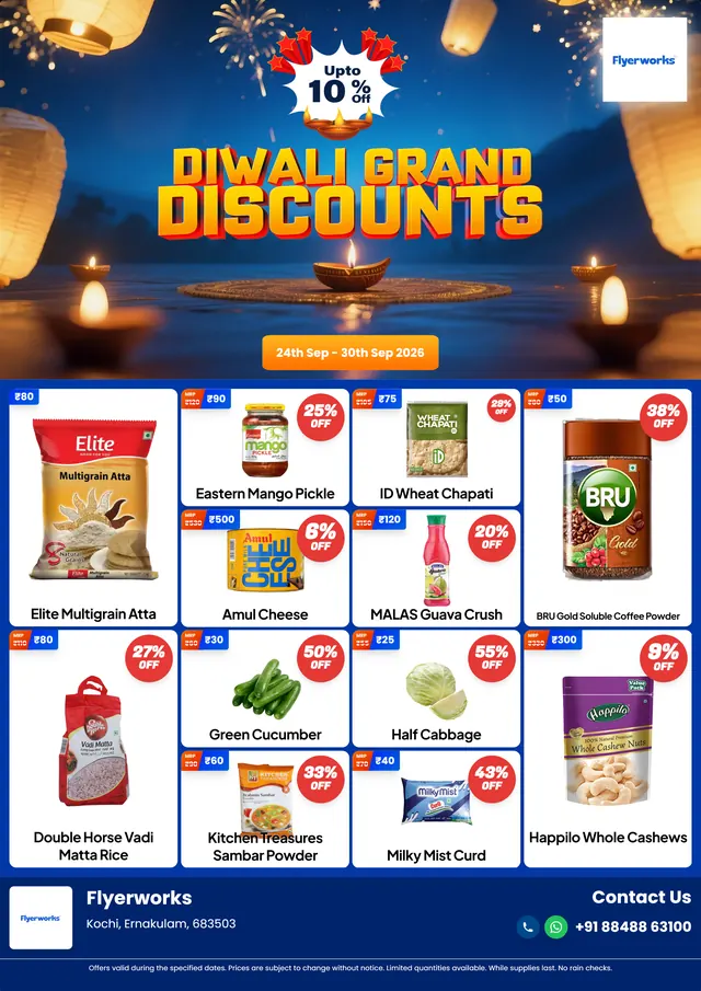 "Complete Combo, design 7" sale flyer template for Diwali promotions, designed in Flyerworks