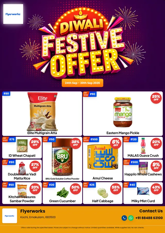"Complete Combo, design 8" sale flyer template for Diwali promotions, designed in Flyerworks